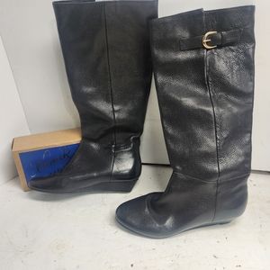 Steven By Steve Madden Women's Intyce Black Wedge Boots 6 Medium 615 Brazil